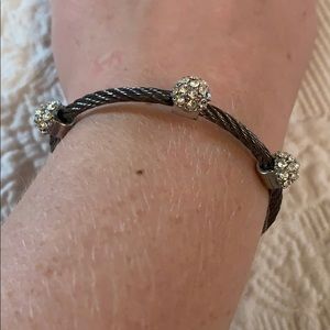 Pewter grace bracelet